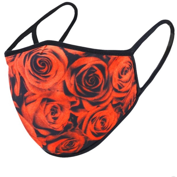 FAST SHIP Handmade Red Rose Nose Mouth Face Mask - Picture 3 of 9